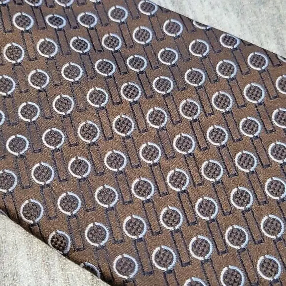 Ermenegildo Zegna multicolor geometric 100% silk men's necktie